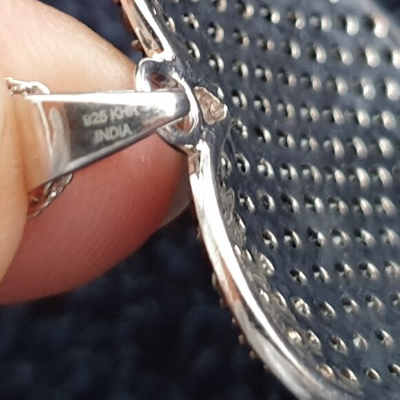 🖤 Elegant Black Spinel 925 Sterling Silver Heart Pendant Necklace🖤 - Picture 8 of 14